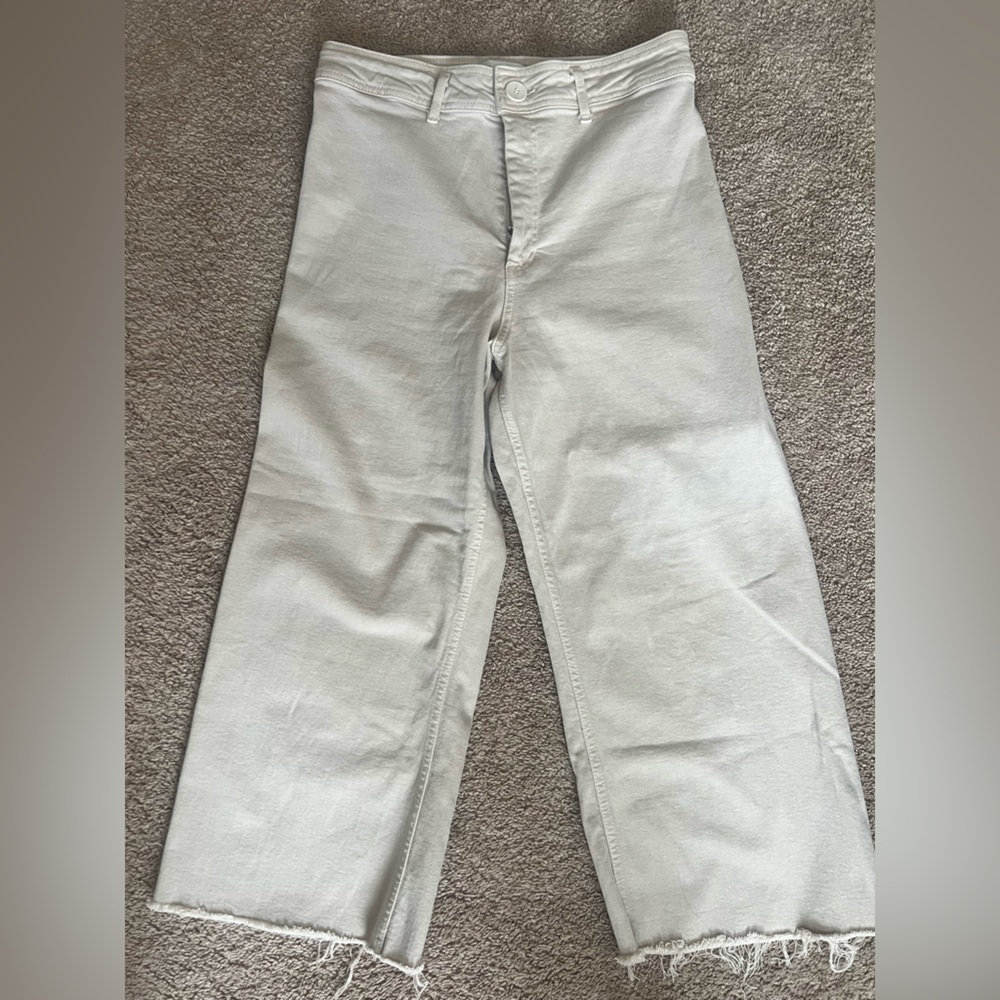 Zara Cream Buttoned Pants